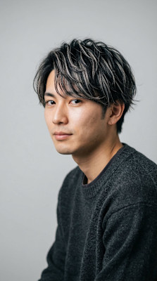 【横浜桜木町】立体感ハイライト×爽やかメンズショート