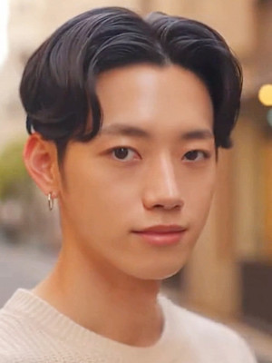 メンズセンターパート