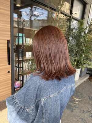 ピンクブラウン/ブリーチなし