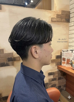 清潔感のあるツーブロックマッシュ【166スタイル】