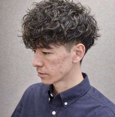 無造作大人スパイラルパーマ