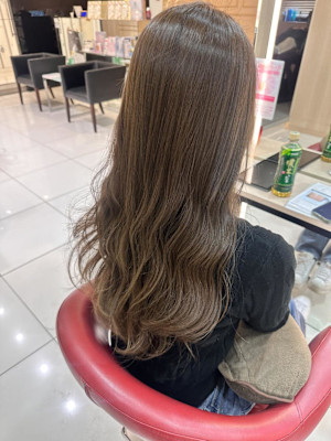 透明感カラー/ブリーチなしWカラー/髪質改善/伊勢原