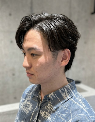 メンズナチュラルセンターパート×美シルエット66