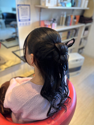 ハーフアップ×カチモリ