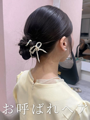 お呼ばれヘア/ヘアアレンジ/シニヨンヘア/ドレスヘア