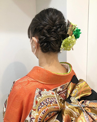 成人式ヘアセット×振袖着付け♪yu