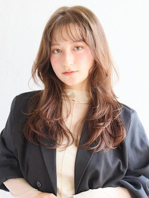 韓国風レイヤーカールロング