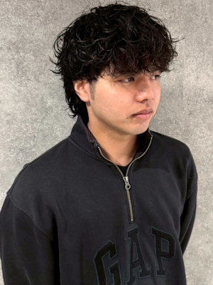 シャドウパーマ ニュアンスパーマ ウルフカット 20代