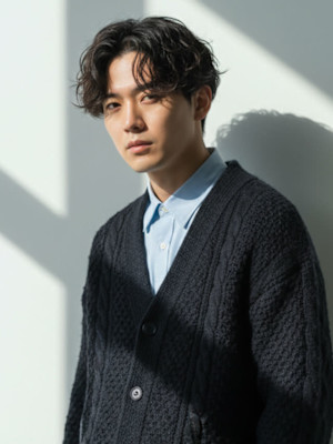 イケメン必須カールパーマ。