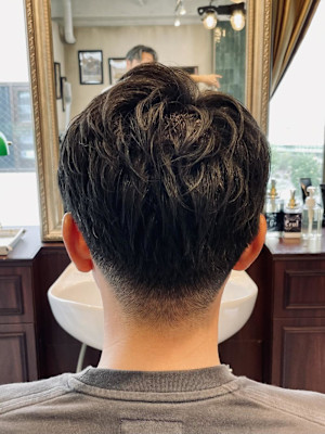 【40代 男性】カジュアル七三ツーブロショート