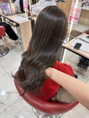 透明感カラー/ブリーチなしWカラー/髪質改善/伊勢原