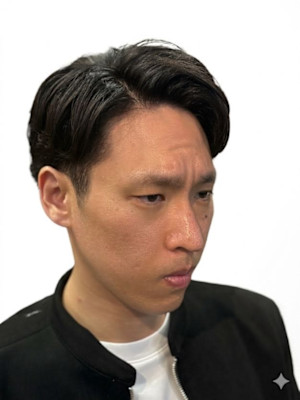 ツーブロックナチュラルパート