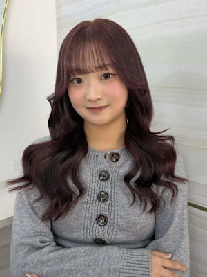 《鈴木茉奈》ピンク/ブリーチなし/春カラー/大宮