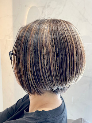 白髪ぼかしハイライトカラー