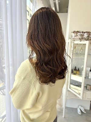 乾かすだけで簡単デジタルパーマロングスタイル