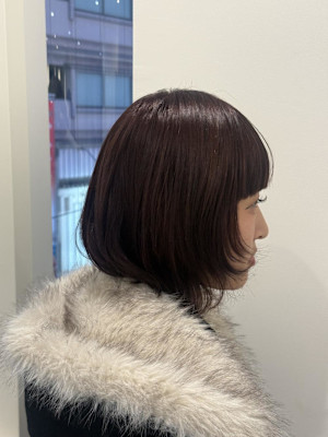 ハッシュカット/ワインレッド