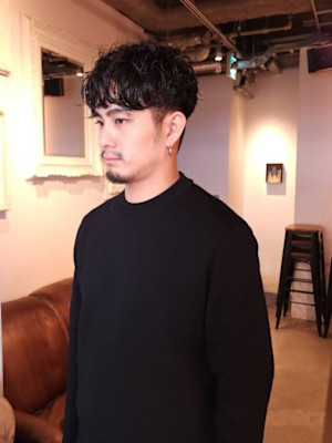 ルーズショートパーマ 刈り上げショート/池田裕和