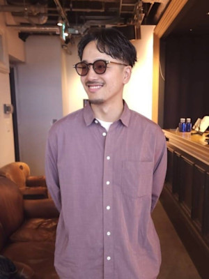 メンズパーマ 毛流れパーマ フェードカット/池田裕和