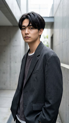 【メンズ◎】洗練された大人のセンターパート×毛流れニュアンス