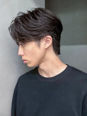 サーフカール刈り上げセンターパート_ba572721