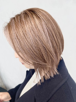 上品ハイライト/白髪ぼかしハイライト/ベージュ/ミルクティー