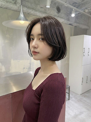 小顔くびれボブ×ナチュラルブラウン