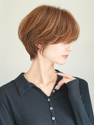 前下がりショート・ボブ/絶壁解消/前髪あり/40代/30代