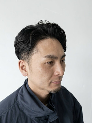 20代30代40代【ナチュラル2ブロックパーマ】大人男子
