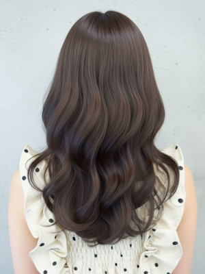春◎20代30代髪質改善暗めベージュで小顔艶ロング