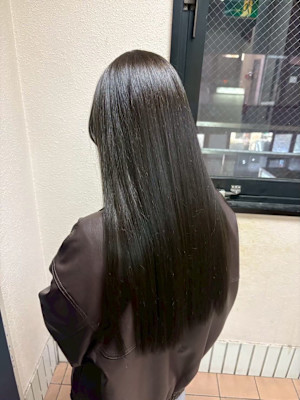 ダークブラウンカラー艶カラー