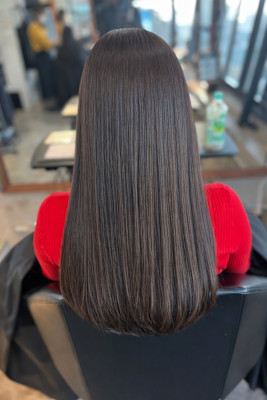 ツヤ髪ストレート×髪質改善トリートメント