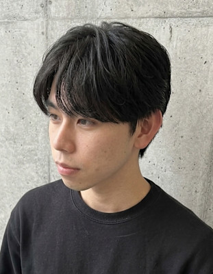 メンズナチュラルセンターパート♯86