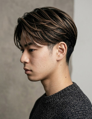 メンズ軽さ引き立つナチュラルマッシュ＃43