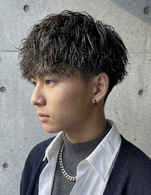 メンズツイストスパイラル×無造作束感マッシュ♯52