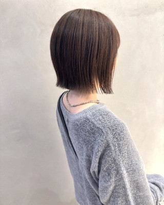 髪質改善カラー/ボブスタイル/切りっぱなしボブ