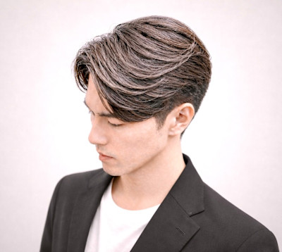 清潔感センターパート×ナチュラルニュアンスパーマ