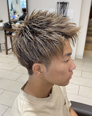 メンズ/刈り上げ/ハイライト/ショート/メンズスタイル