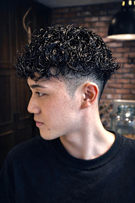 【大村指名】メンズカットスペインカールスパイラルパーマ