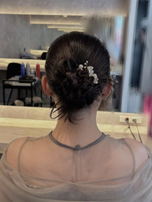 ハッシュカット/顔周りカット/ダークブラウン/シャギーカット