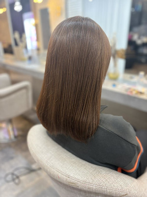 ハッシュカット/顔周りカット/ダークブラウン/シャギーカット