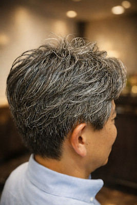 大人の動きグレーレイヤースタイル