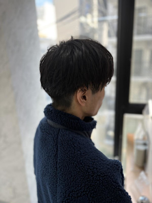 ハッシュカット/顔周りカット/ダークブラウン/シャギーカット