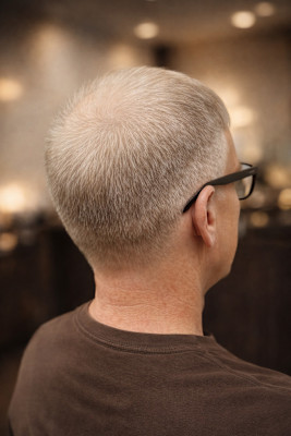 白髪を活かす清潔感ベリーショート