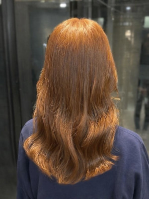 オレンジベージュ/ロング/大名