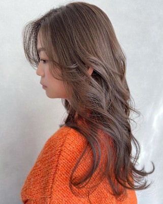 ミルクブラウン/セミロングレイヤー/モカブラウン/A3