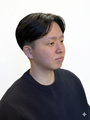 ツーブロックセンターパート