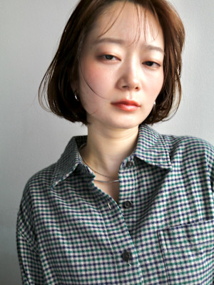 大人ナチュラル×まとまりボブ