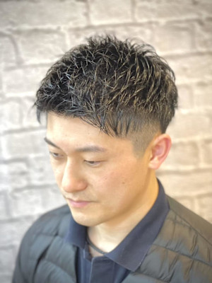 メンズビジネスアップバング