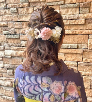 卒業式ハーフアップ