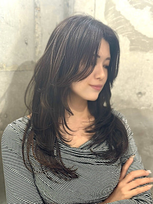 大人韓国レイヤー/モカグレージュ/韓国ヘア